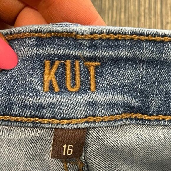 Kut From The Kloth Fab AB Toothpick Skinny Jeans High Rise Light Wash Size 14 - Picture 4 of 11